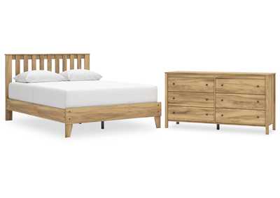 Bermacy Queen Platform Panel Bed with Dresser,Signature Design By Ashley