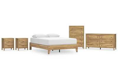 Bermacy Queen Platform Bed with Dresser, Chest and 2 Nightstands,Signature Design By Ashley