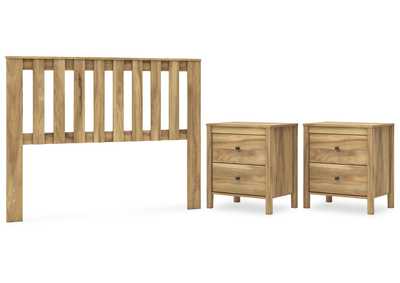 Bermacy Full Panel Headboard with 2 Nightstands,Signature Design By Ashley