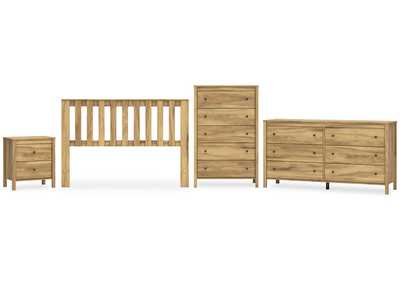 Bermacy Queen Panel Headboard with Dresser, Chest and Nightstand,Signature Design By Ashley