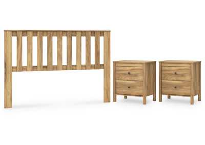 Bermacy Queen Panel Headboard with 2 Nightstands,Signature Design By Ashley