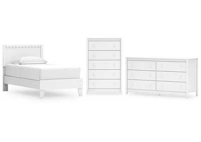 Hallityn Twin Panel Platform Bed with Dresser and Chest,Signature Design By Ashley