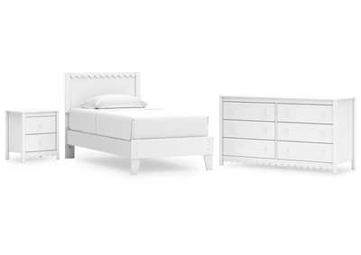 Hallityn Twin Panel Platform Bed with Dresser and Nightstand,Signature Design By Ashley