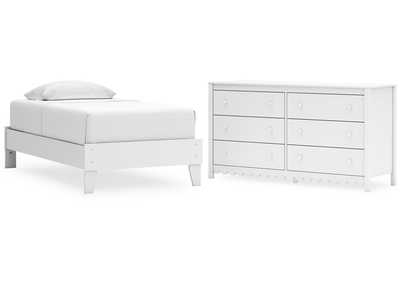 Hallityn Twin Platform Bed with Dresser,Signature Design By Ashley