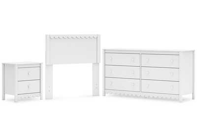 Hallityn Twin Panel Headboard with Dresser and Nightstand,Signature Design By Ashley