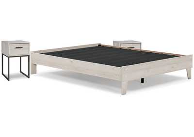 Socalle Queen Platform Bed with 2 Nightstands,Signature Design By Ashley