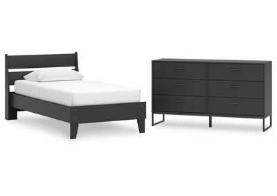 Socalle Twin Panel Platform Bed with Dresser,Signature Design By Ashley