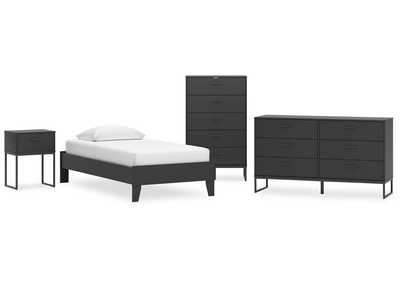 Socalle Twin Platform Bed with Dresser, Chest and Nightstand,Signature Design By Ashley