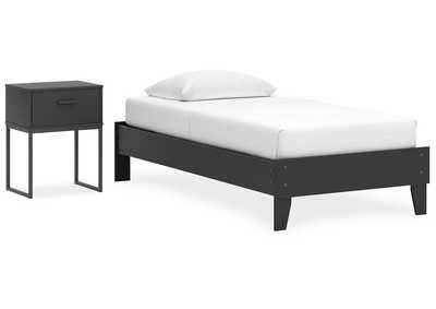 Socalle Twin Platform Bed with Nightstand,Signature Design By Ashley