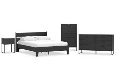 Socalle Queen Panel Platform Bed with Dresser, Chest and Nightstand,Signature Design By Ashley