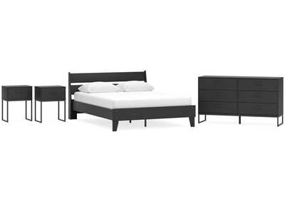 Socalle Queen Panel Platform Bed with Dresser and 2 Nightstands,Signature Design By Ashley