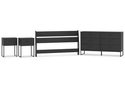 Socalle Queen Panel Headboard with Dresser and 2 Nightstands,Signature Design By Ashley