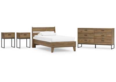 Deanlow Twin Platform Panel Bed with Dresser and 2 Nightstands,Signature Design By Ashley