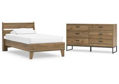 Deanlow Twin Platform Panel Bed with Dresser,Signature Design By Ashley