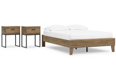 Deanlow Full Platform Bed with 2 Nightstands,Signature Design By Ashley