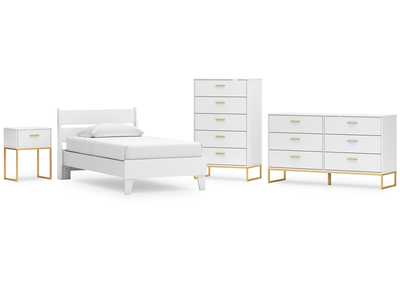 Socalle Twin Panel Platform Bed with Dresser, Chest and Nightstand,Signature Design By Ashley