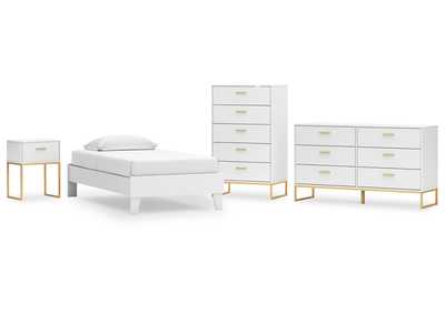 Socalle Twin Platform Bed with Dresser, Chest and Nightstand,Signature Design By Ashley