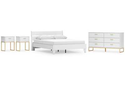 Socalle Queen Panel Platform Bed with Dresser and 2 Nightstands,Signature Design By Ashley