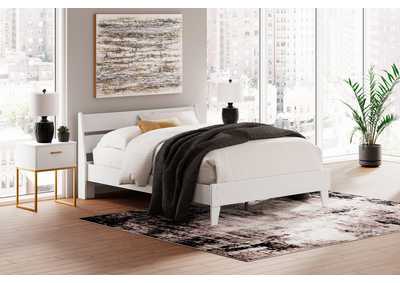 Socalle Queen Panel Platform Bed with 2 Nightstands,Signature Design By Ashley