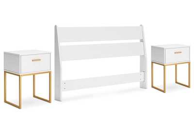 Socalle Queen Panel Headboard with 2 Nightstands,Signature Design By Ashley