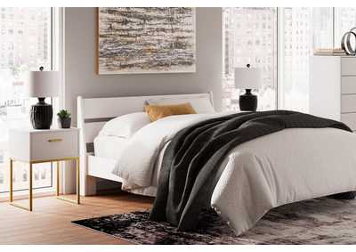 Socalle Queen Platform Bed with 2 Nightstands,Signature Design By Ashley