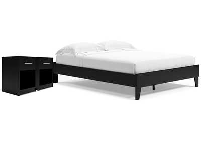 Finch Queen Platform Bed with 2 Nightstands,Signature Design By Ashley