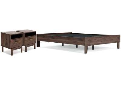 Calverson Full Platform Bed with 2 Nightstands,Signature Design By Ashley