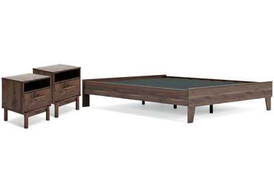 Calverson Queen Platform Bed with 2 Nightstands,Signature Design By Ashley