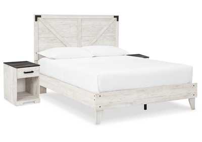 Shawburn Queen Panel Platform Bed with 2 Nightstands,Signature Design By Ashley