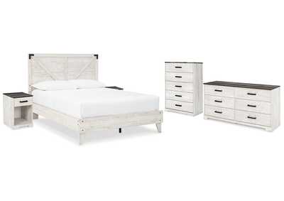 Shawburn Queen Platform Bed with Dresser, Chest and 2 Nightstands,Signature Design By Ashley