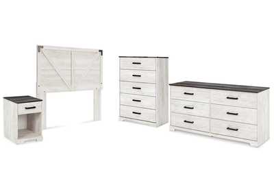 Shawburn Queen Panel Headboard with Dresser, Chest and Nightstand,Signature Design By Ashley