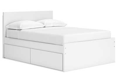 Onita Full Panel Platform Bed with 1 Side Storage