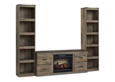 Trinell 3-Piece Entertainment Center with Electric Fireplace