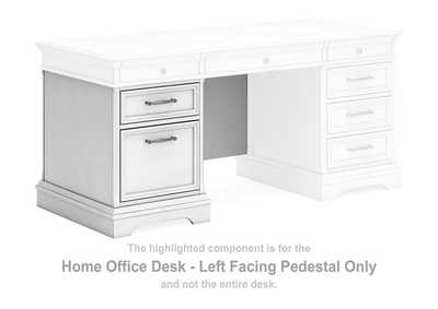 Image for Kanwyn Home Office Desk - Left Facing Pedestal