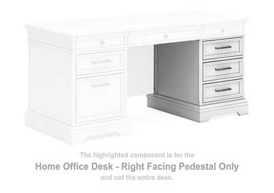 Image for Kanwyn Home Office Desk - Right Facing Pedestal