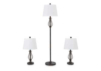 Image for Brycestone Floor Lamp with 2 Table Lamps