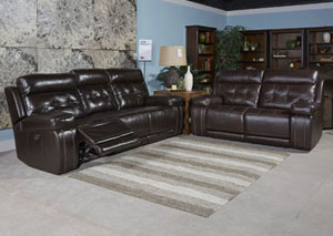 Image for Graford Walnut Power Recliner w/Adjustable Headrest