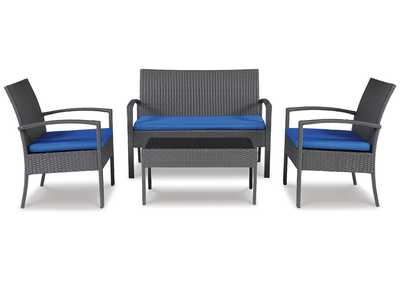 Image for Alina Outdoor Love/Chairs/Table Set (Set of 4)