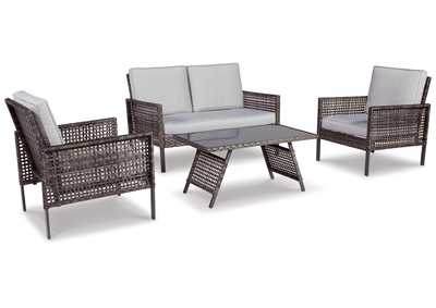 Image for Lainey Outdoor Love/Chairs/Table Set (Set of 4)