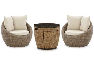 Image for Malayah Fire Pit Table and 2 Chairs