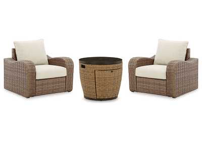 Malayah Fire Pit Table and 2 Chairs