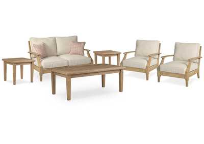 Image for Clare View Outdoor Loveseat and 2 Lounge Chairs with Coffee Table and 2 End Tables