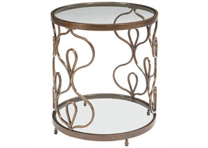 Image for Fraloni Bronze Finish Round End Table