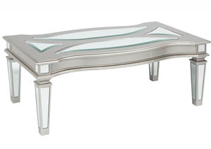 Image for Tessani Silver Rectangular Cocktail Table