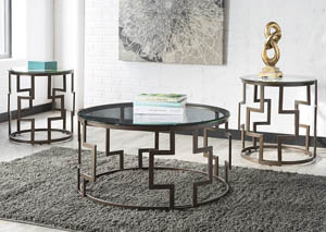 Image for Frostine Dark Bronze Occasional Table Set