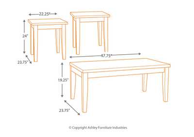 Theo Table (Set of 3),Signature Design By Ashley