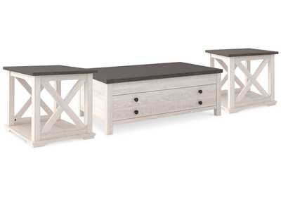 Dorrinson Coffee Table with 2 End Tables