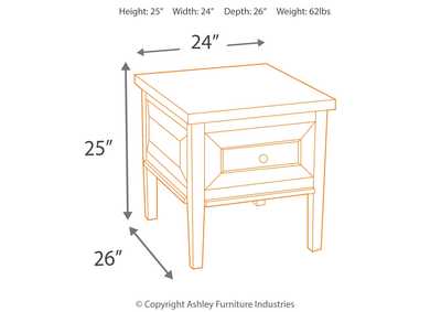 Hindell Park Square End Table,Signature Design By Ashley