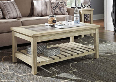 Image for Veldar Whitewash Rectangular Cocktail Table