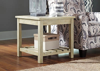 Image for Veldar Whitewash Square End Table